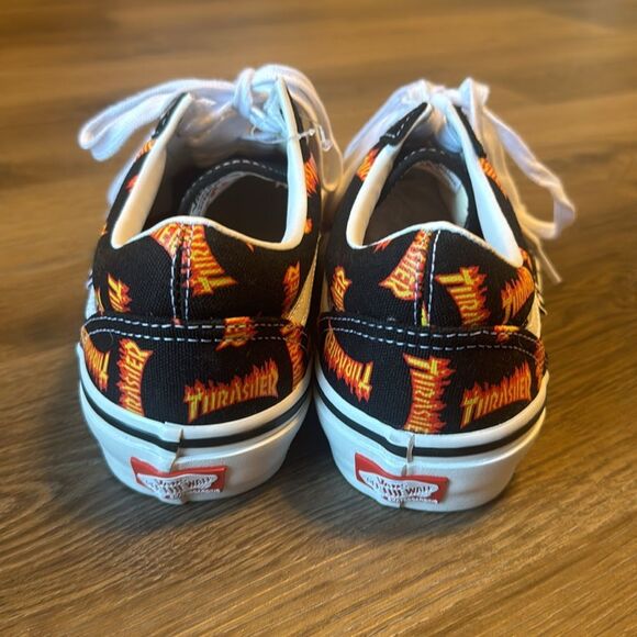 Vans x Thrasher Skate Old Skool Black Multi Logo Canvas Shoes mens 7 women’s 9 - Picture 6 of 10